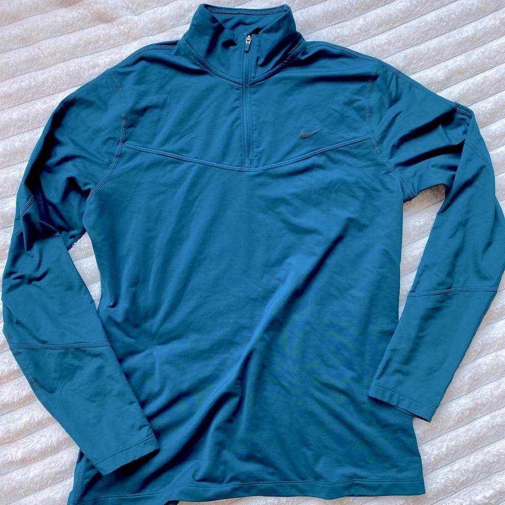 Nike Dri-FIT Teal Half-Zip Long Sleeve Pullover – Women’s Large